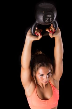 A beautiful young woman exercising - fitness concept