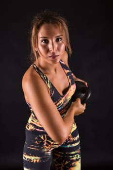 A beautiful young woman exercising - fitness concept