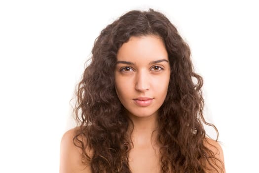 Skincare concept - A young woman with a beautiful skin