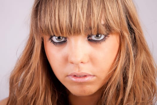 Young casual woman portrait - isolated
