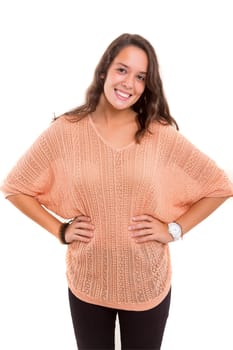 Studio shot of a beautiful young casual woman