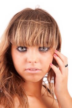 Young casual woman portrait - isolated