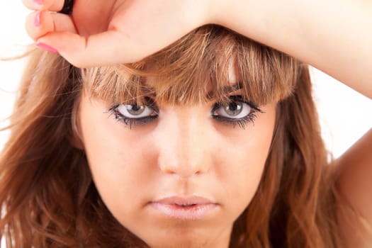 Young casual woman portrait - isolated