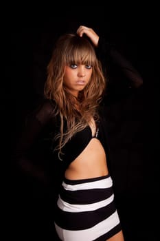 Young casual woman portrait - isolated