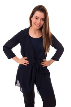 Studio shot of a beautiful young casual woman
