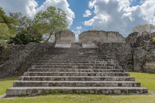 The ruins of the ancient Mayan city of Kohunlich, Quintana Roo, Mexico