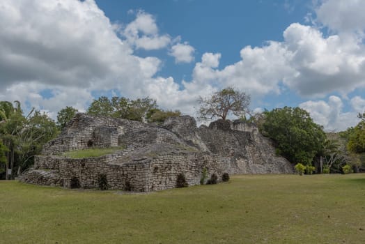 The ruins of the ancient Mayan city of Kohunlich, Quintana Roo, Mexico