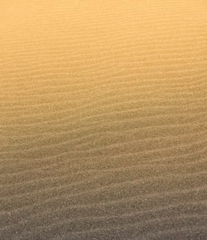 abstract wave line textures on a Pacific beach illuminated by the Sun and an empty quarter