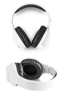 Wireless headphones isolated on a white background