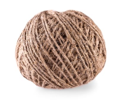 Skein of jute twine isolated on the white background