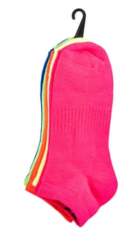colorful socks isolated on white background