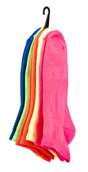 colorful socks isolated on white background