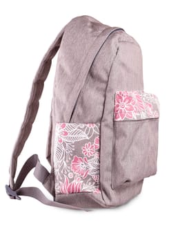 sporty backpack isolated on white background
