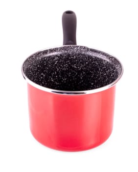 the red pot with black pen isolated on white