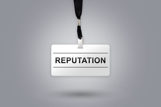 reputation on badge with grey radial gradient background