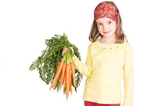 Girl with waistband carrots