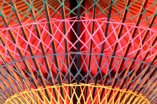 Close up of traditional Japanese red umbrella