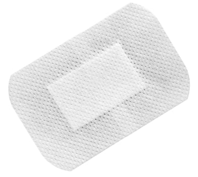 The medical adhesive plaster, isolated on white background