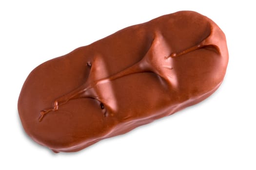The chocolate bars on a white background.