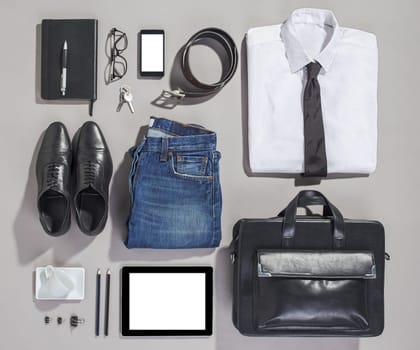Overhead of essentials modern man.