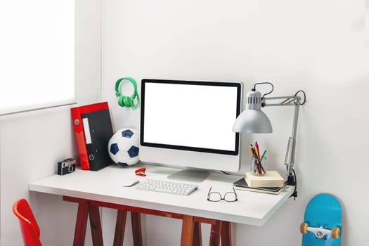 Modern study room for a boy.