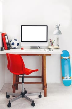 Modern study room for a boy.