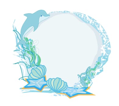 decorative Sea Frame with Dolphin