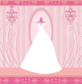 elegant shop with wedding fashion