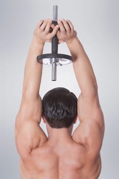 Man exercising with a dumbbell