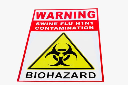 Close_up of a Biohazard warning sign