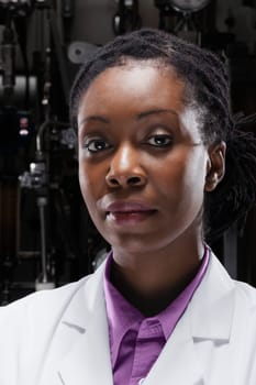 Portrait of a female doctor in a laboratory