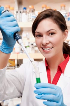 Female doctor researching in a laboratory