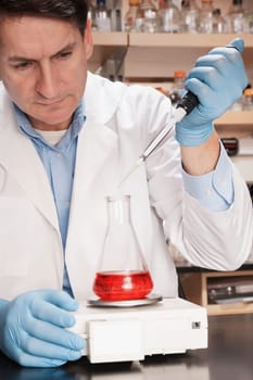 Doctor researching in a laboratory