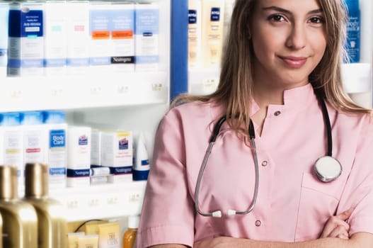 Portrait of a female pharmacist