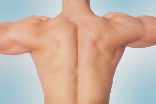 Rear view of a man