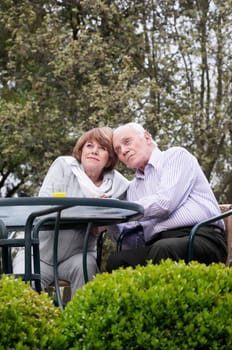 Couple day dreaming in a rehabilitation center