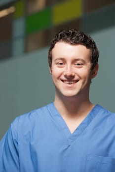Close_up of a doctor smiling