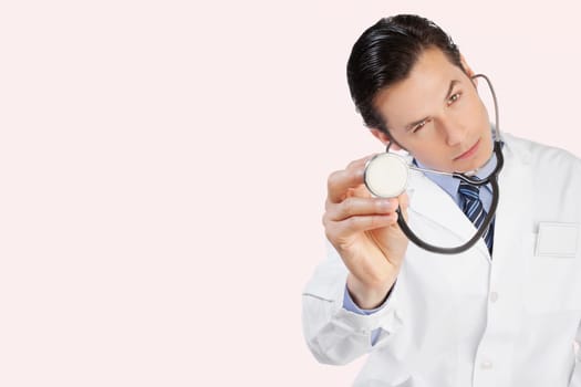 Close_up of a doctor with a stethoscope