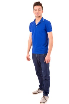 Studio picture of a young and handsome man posing isolated