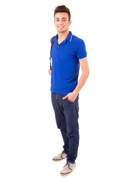 Studio picture of a young and handsome man posing isolated