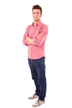 Studio picture of a young and handsome man posing isolated