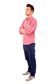 Studio picture of a young and handsome man posing isolated