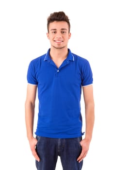 Studio picture of a young and handsome man posing isolated