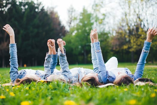 Sisters family time in the park