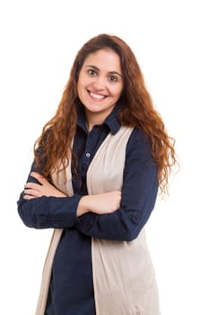 Studio shot of a beautiful young casual woman