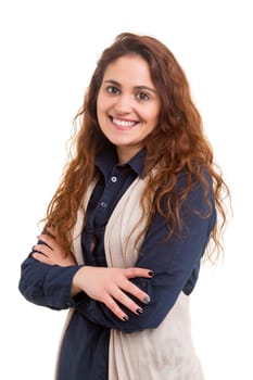 Studio shot of a beautiful young casual woman