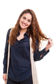 Studio shot of a beautiful young casual woman