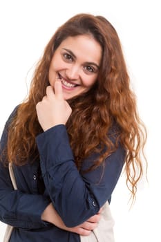 Studio shot of a beautiful young casual woman