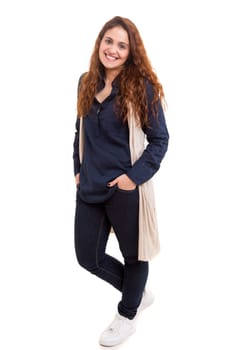 Studio shot of a beautiful young casual woman
