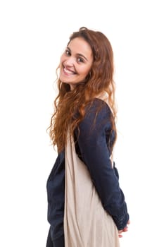 Studio shot of a beautiful young casual woman